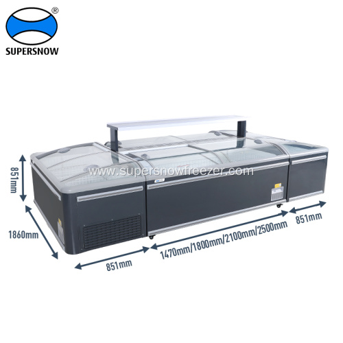 Commercial deep freezer refrigerator for supermarket